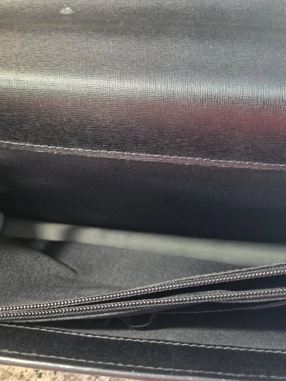 JACK GEORGES BLACK PROFESSIONAL BRIEFCASE; APPROX. 16